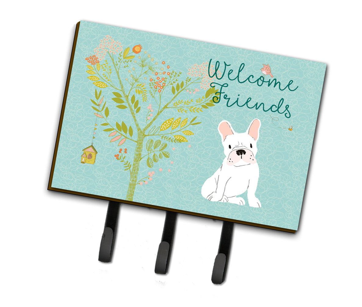 Welcome Friends White French Bulldog Leash or Key Holder BB7635TH68  the-store.com.