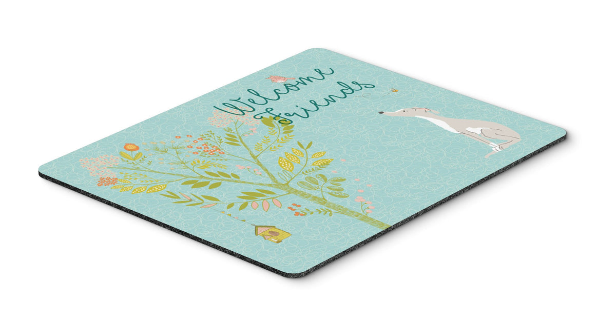 Welcome Friends Italian Greyhound Mouse Pad, Hot Pad or Trivet BB7636MP by Caroline&#39;s Treasures