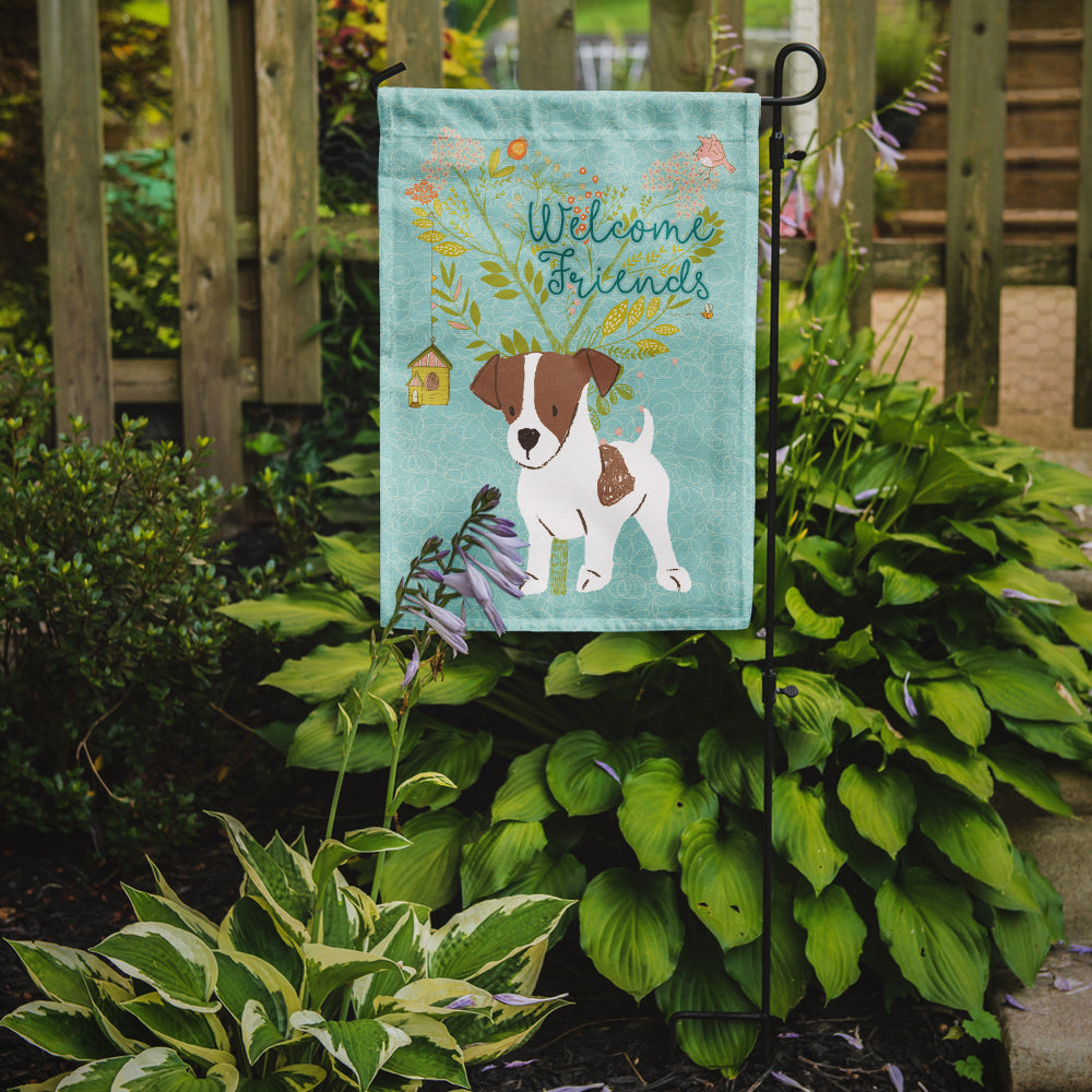 Welcome Friends Jack Russell Terrier Puppy Flag Garden Size BB7638GF  the-store.com.