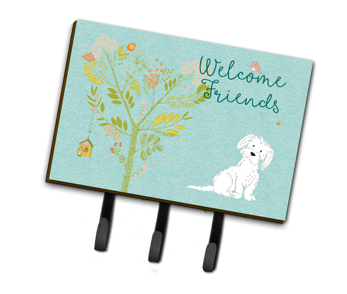 Welcome Friends Maltese Leash or Key Holder BB7639TH68