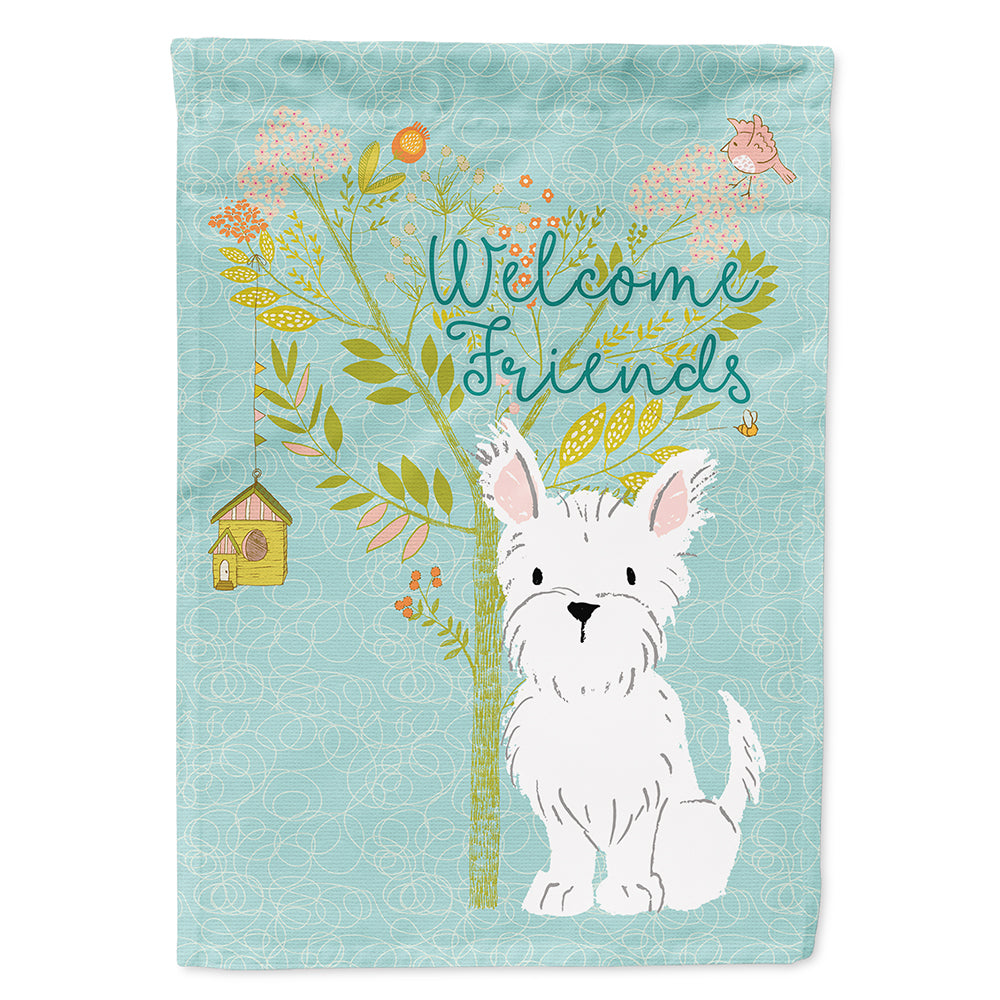 Welcome Friends Westie Flag Canvas House Size BB7640CHF  the-store.com.