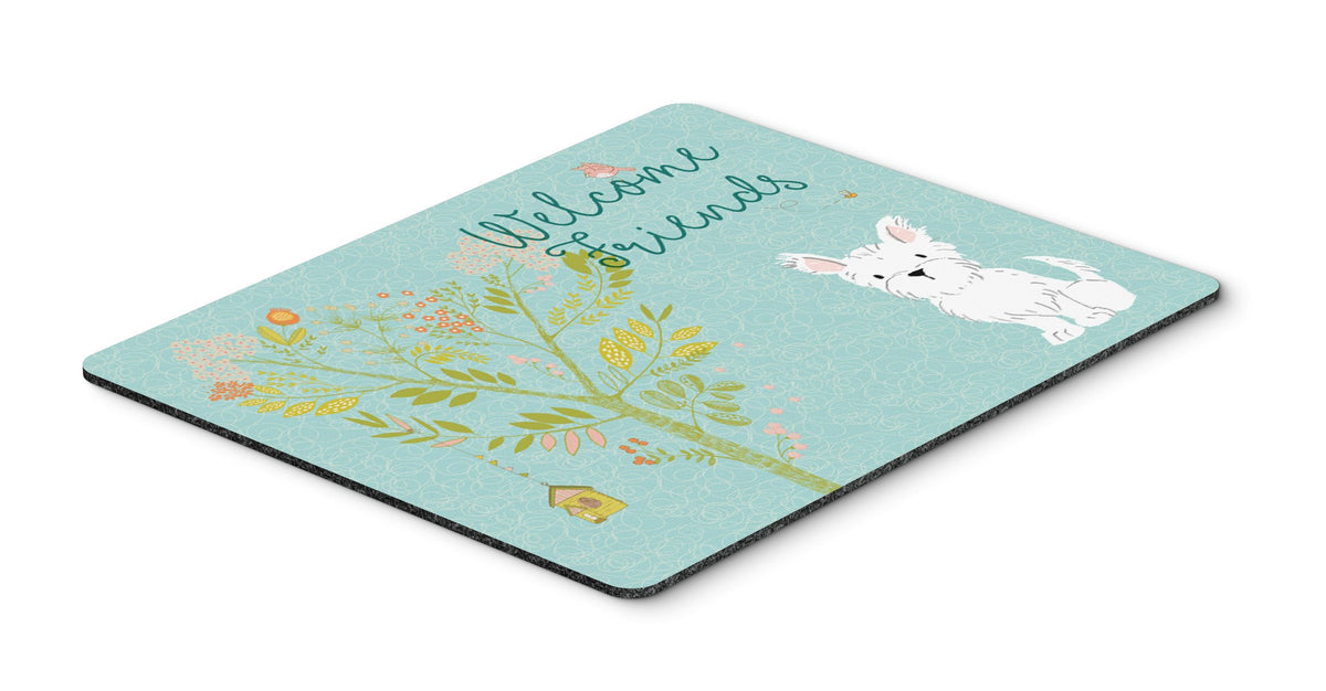 Welcome Friends Westie Mouse Pad, Hot Pad or Trivet BB7640MP by Caroline&#39;s Treasures