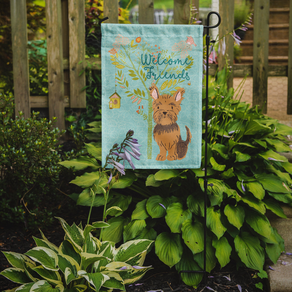 Welcome Friends Yorkie Flag Garden Size BB7641GF  the-store.com.