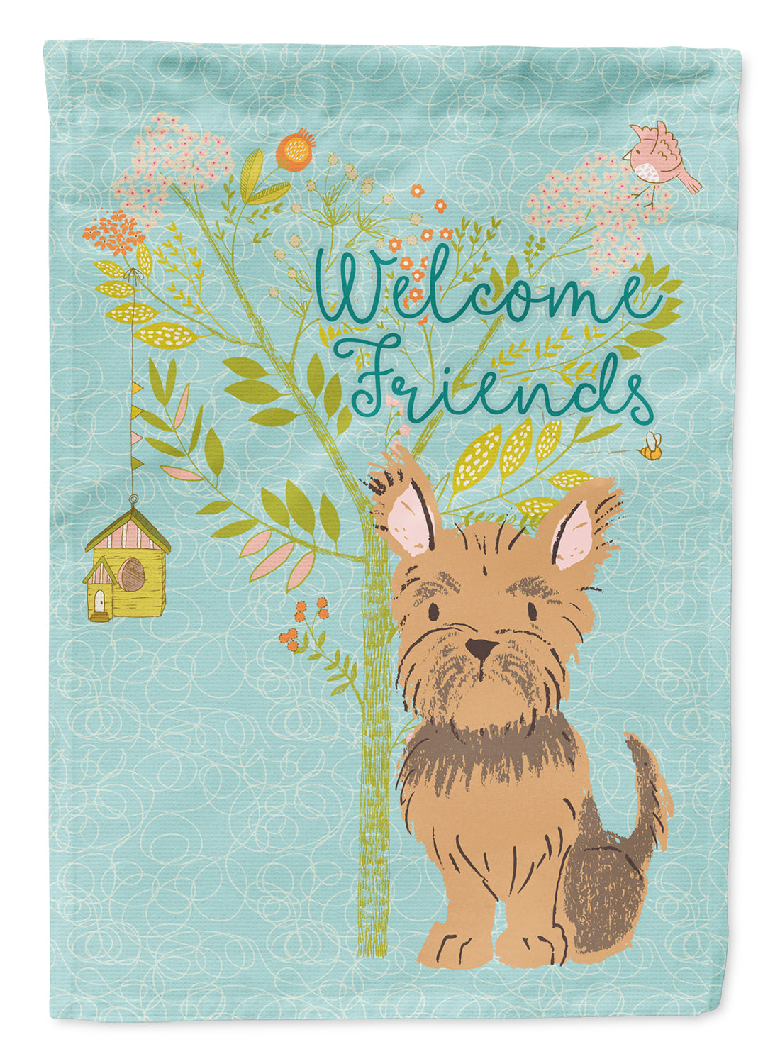 Welcome Friends Yorkie Flag Garden Size BB7641GF  the-store.com.