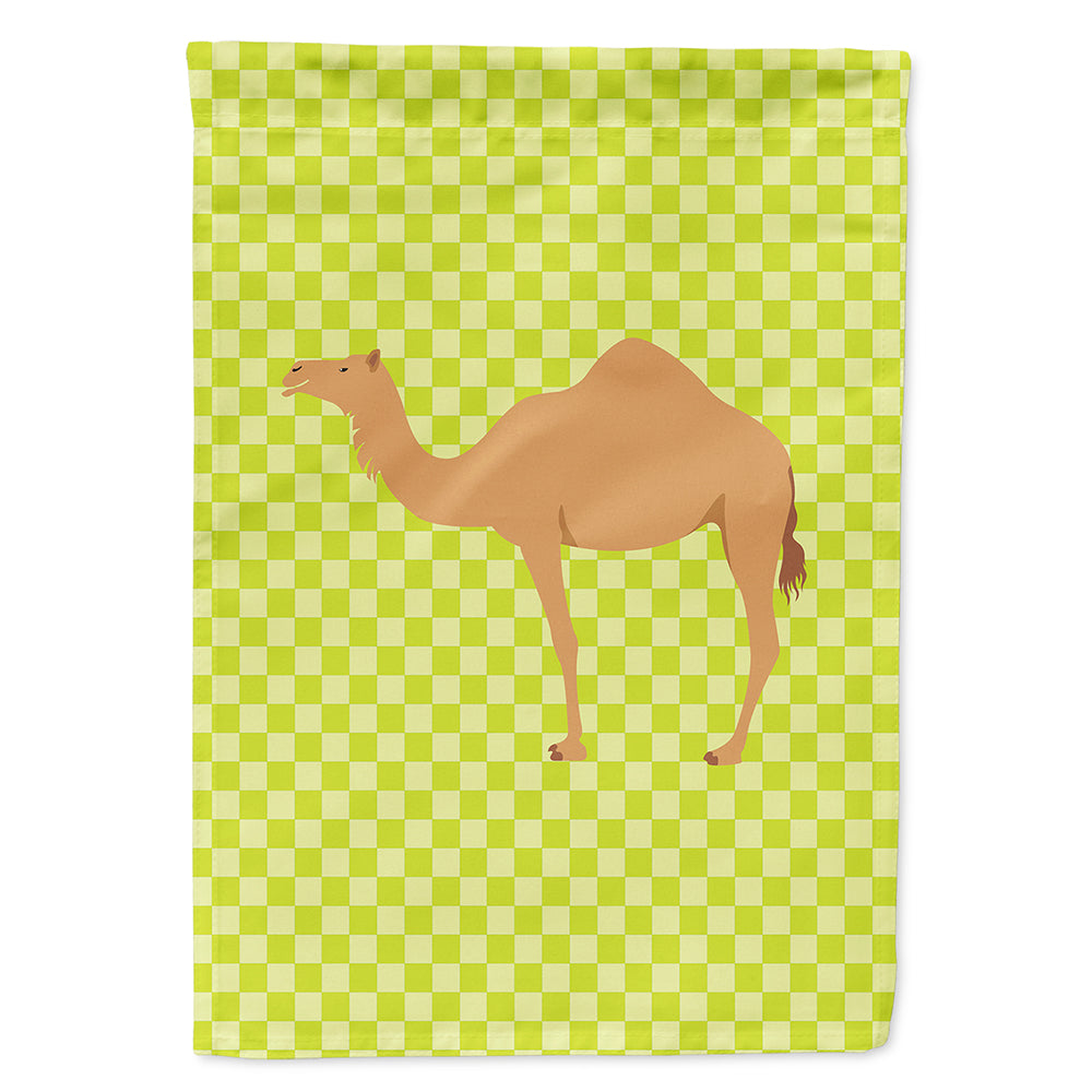 Arabian Camel Dromedary Green Flag Canvas House Size BB7643CHF