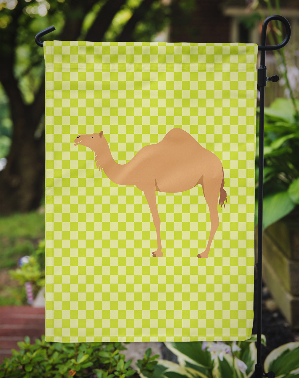 Arabian Camel Dromedary Green Flag Garden Size  the-store.com.