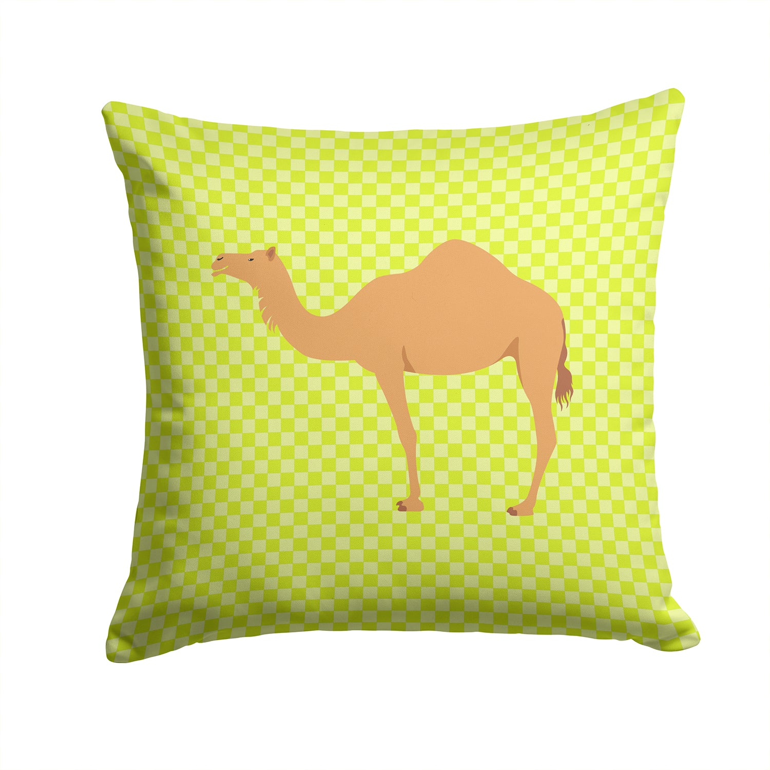 Arabian Camel Dromedary Green Fabric Decorative Pillow BB7643PW1414 - the-store.com