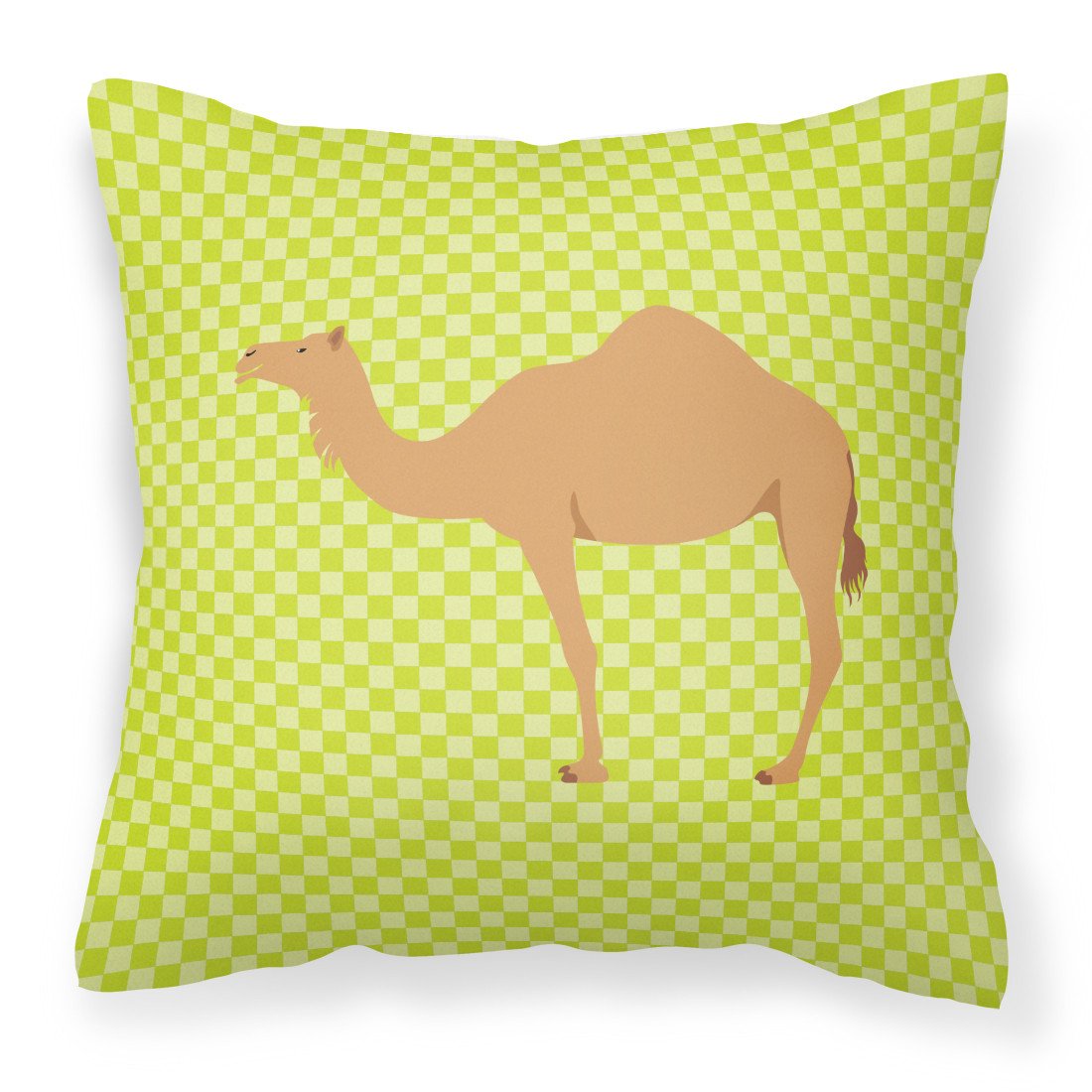 Arabian Camel Dromedary Green Fabric Decorative Pillow BB7643PW1818 by Caroline's Treasures