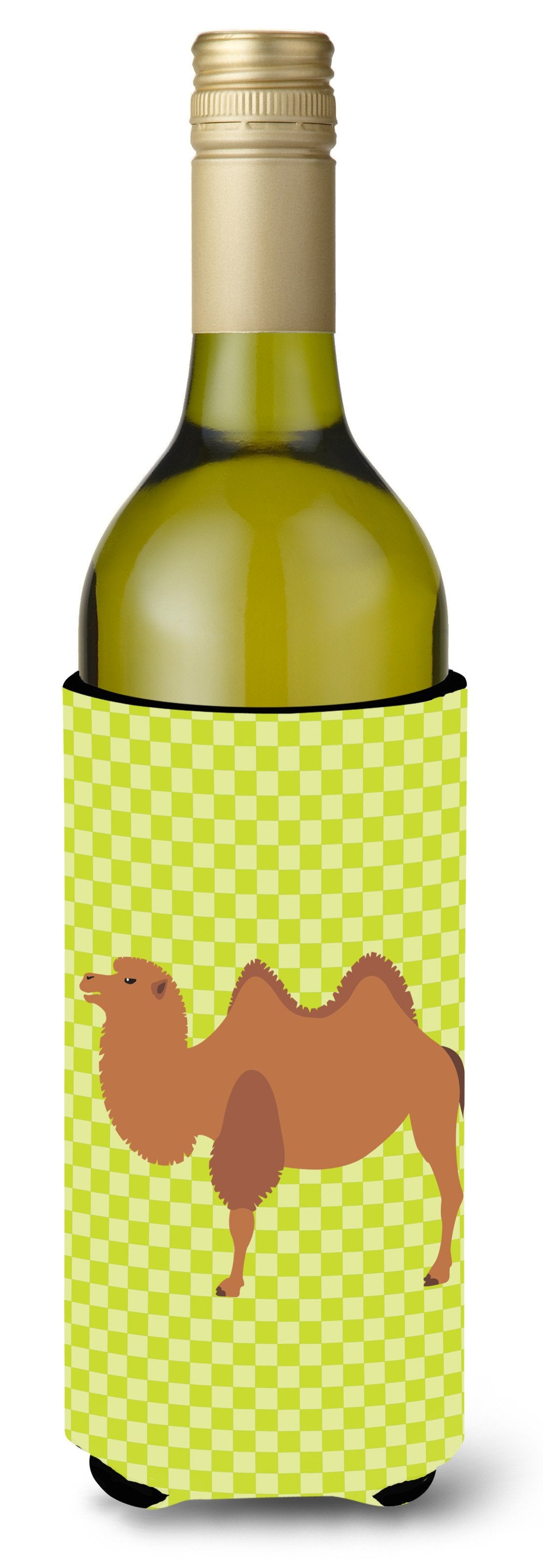 Bactrian Camel Green Wine Bottle Beverge Insulator Hugger BB7644LITERK by Caroline&#39;s Treasures