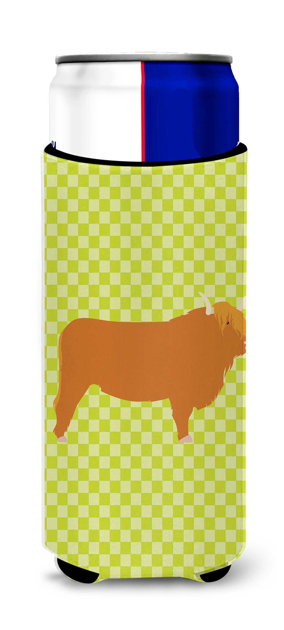 Highland Cow Green  Ultra Hugger for slim cans