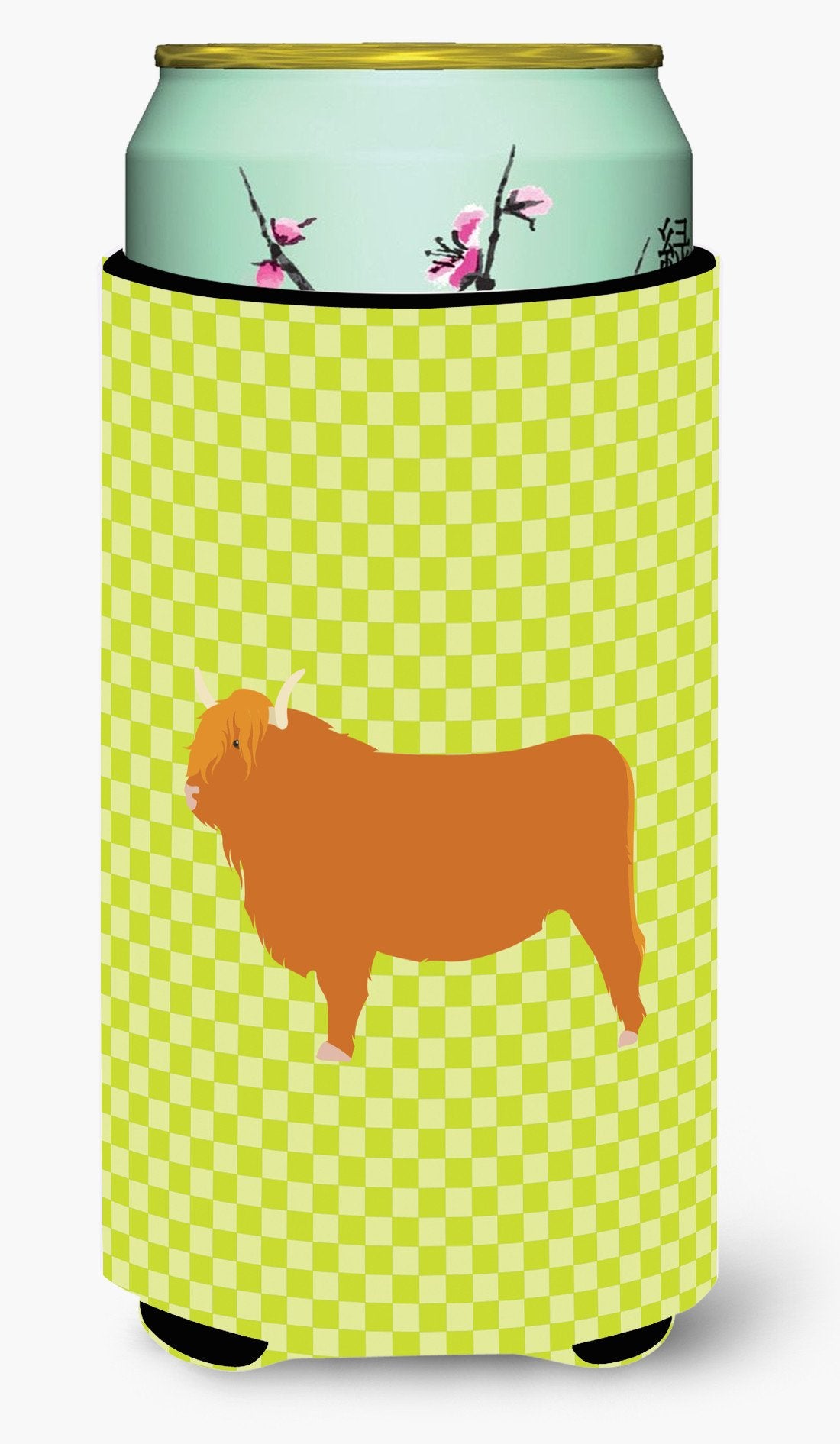 Highland Cow Green Tall Boy Beverage Insulator Hugger BB7646TBC by Caroline&#39;s Treasures