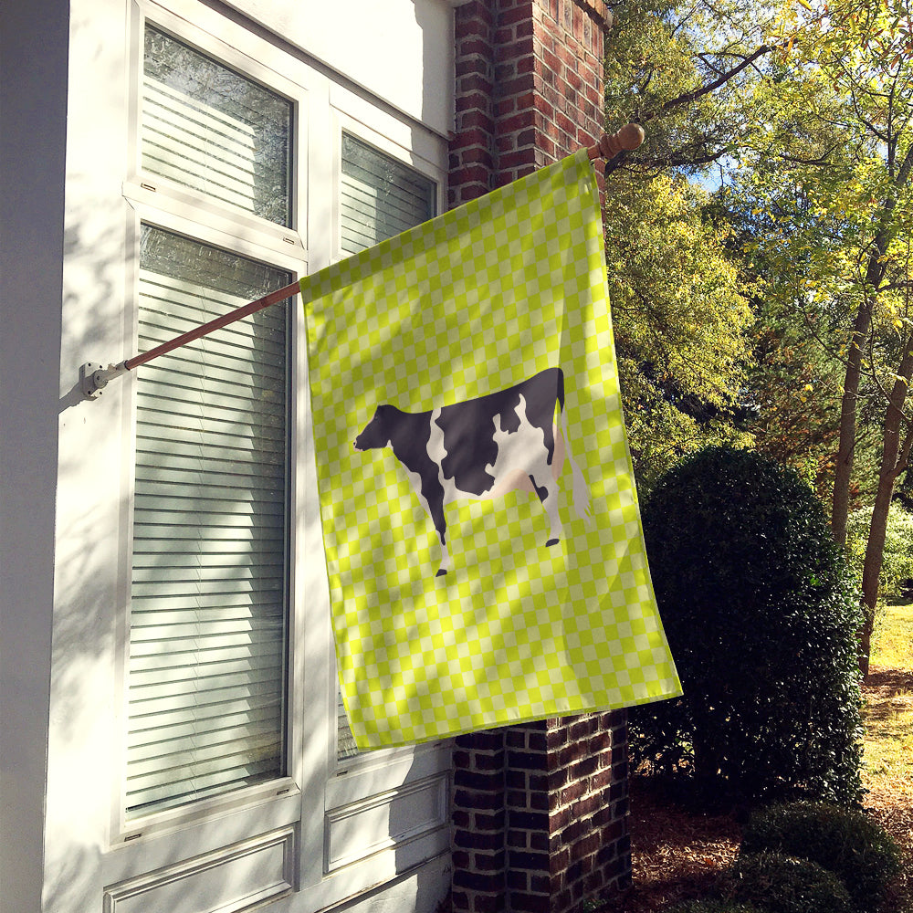 Holstein Cow Green Flag Canvas House Size BB7648CHF