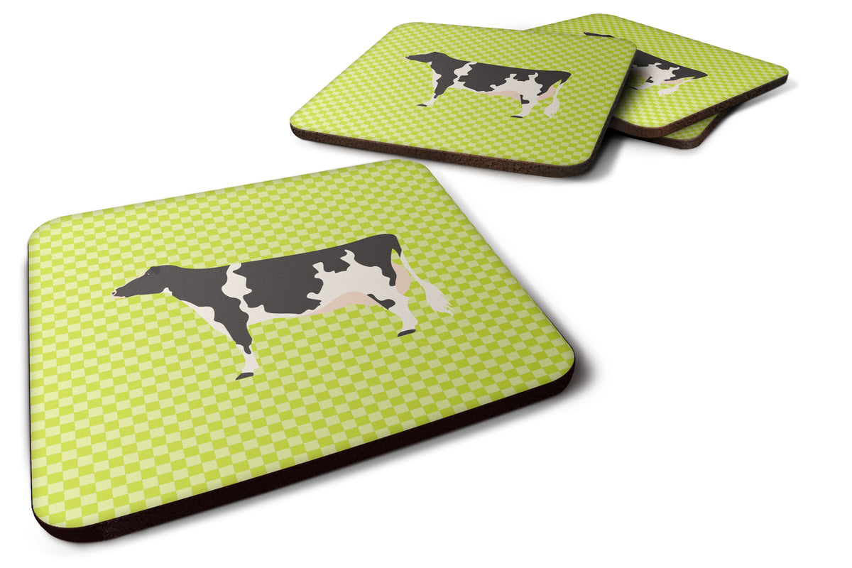 Holstein Cow Green Foam Coaster Set of 4 BB7648FC - the-store.com