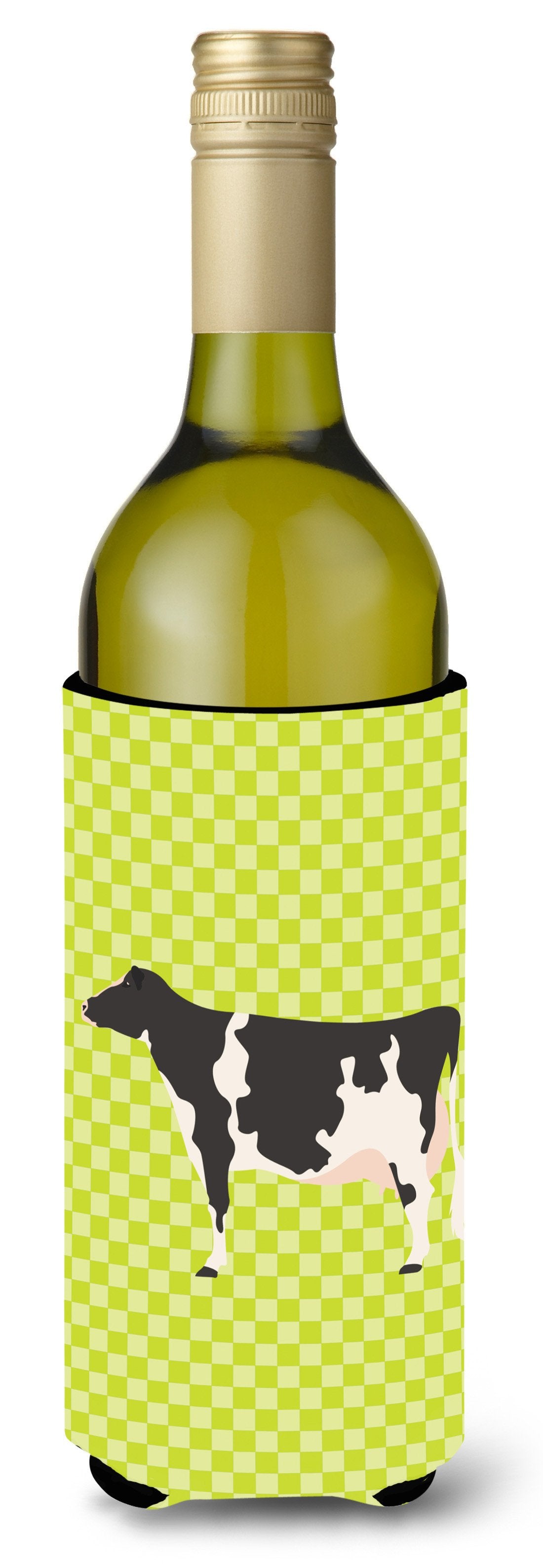 Holstein Cow Green Wine Bottle Beverge Insulator Hugger BB7648LITERK by Caroline's Treasures