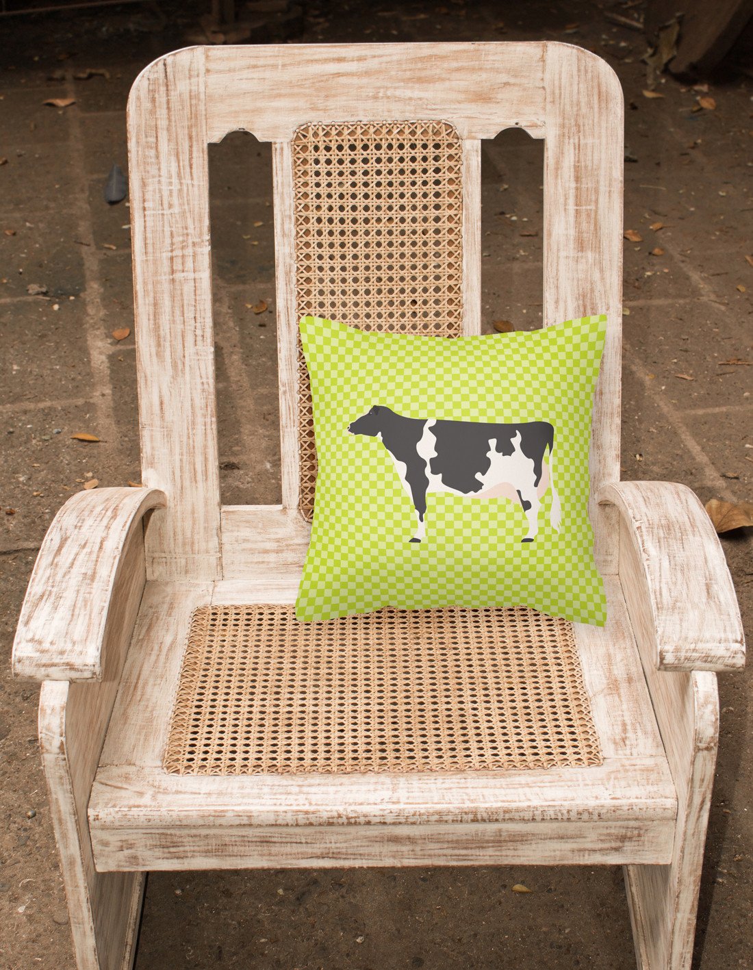 Holstein Cow Green Fabric Decorative Pillow BB7648PW1818 by Caroline's Treasures