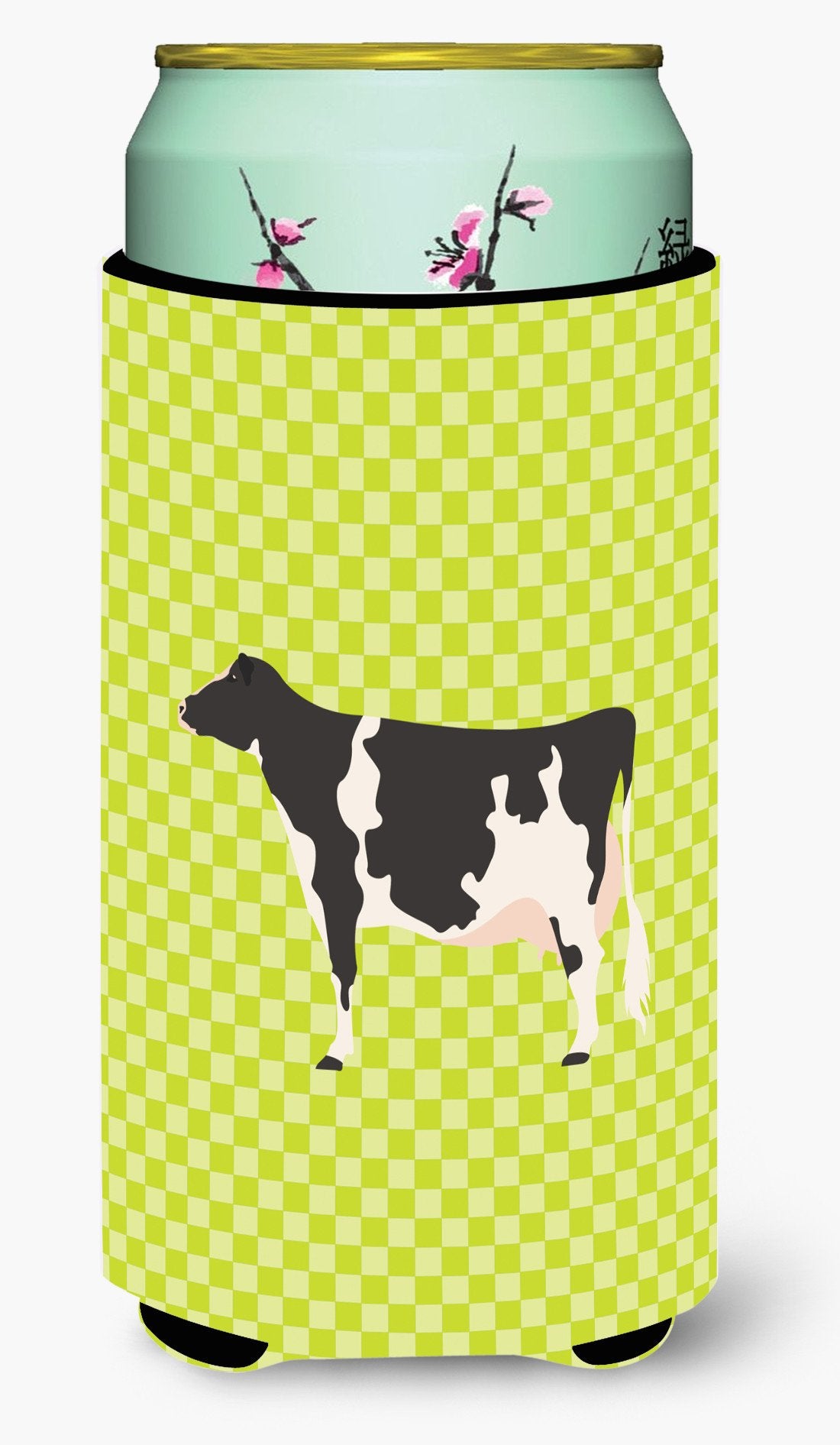 Holstein Cow Green Tall Boy Beverage Insulator Hugger BB7648TBC by Caroline&#39;s Treasures