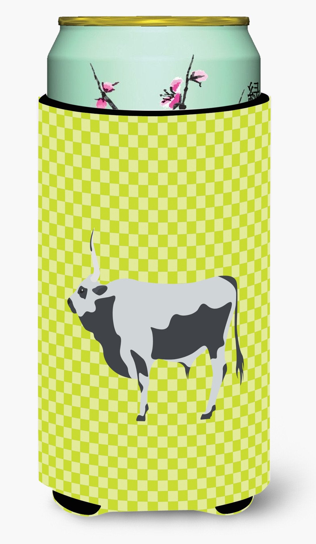 Hungarian Grey Steppe Cow Green Tall Boy Beverage Insulator Hugger BB7650TBC by Caroline&#39;s Treasures