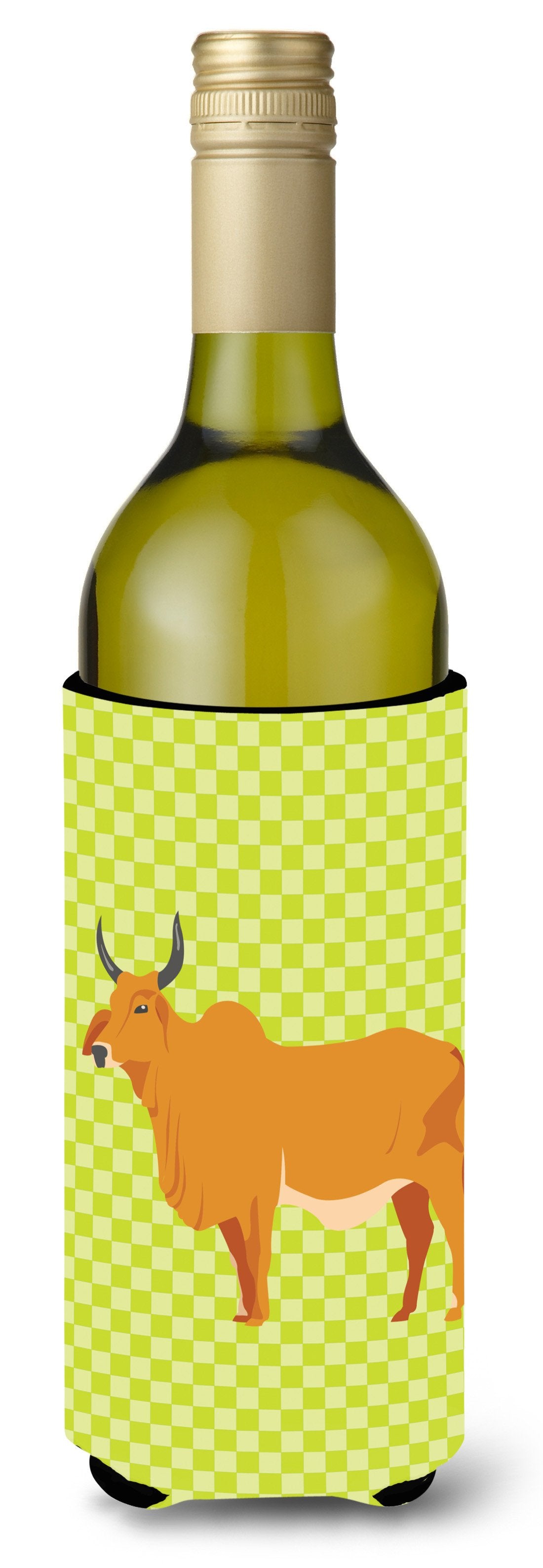 Zebu Indicine Cow Green Wine Bottle Beverge Insulator Hugger BB7651LITERK by Caroline&#39;s Treasures