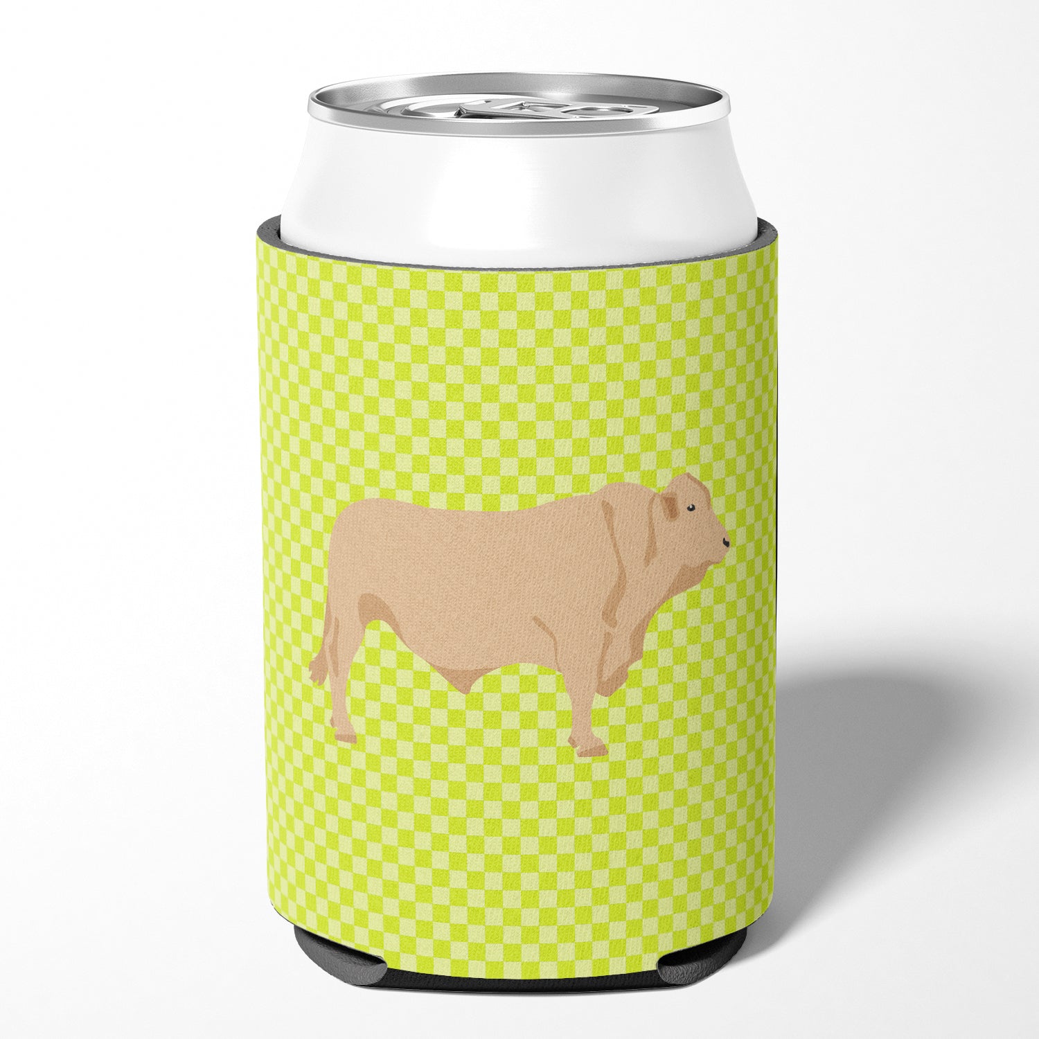 Charolais Cow Green Can or Bottle Hugger BB7652CC