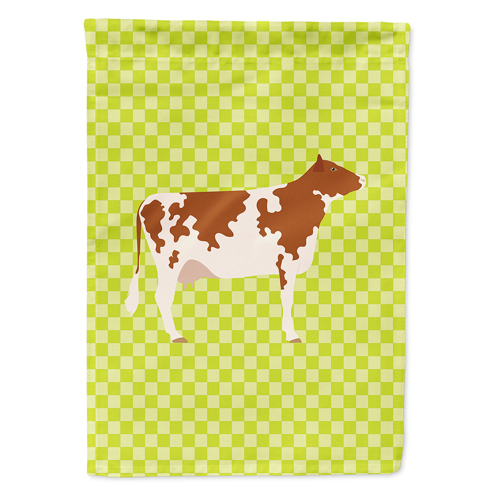 Ayrshire Cow Green Flag Canvas House Size BB7653CHF