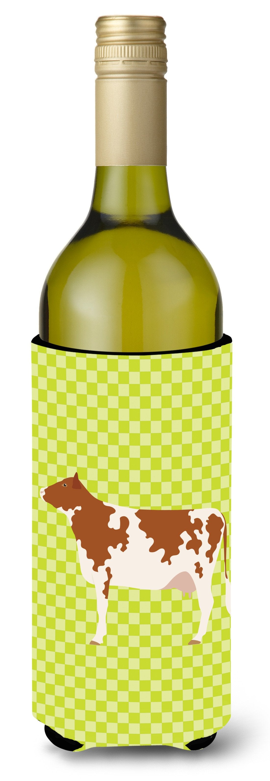 Ayrshire Cow Green Wine Bottle Beverge Insulator Hugger BB7653LITERK by Caroline&#39;s Treasures