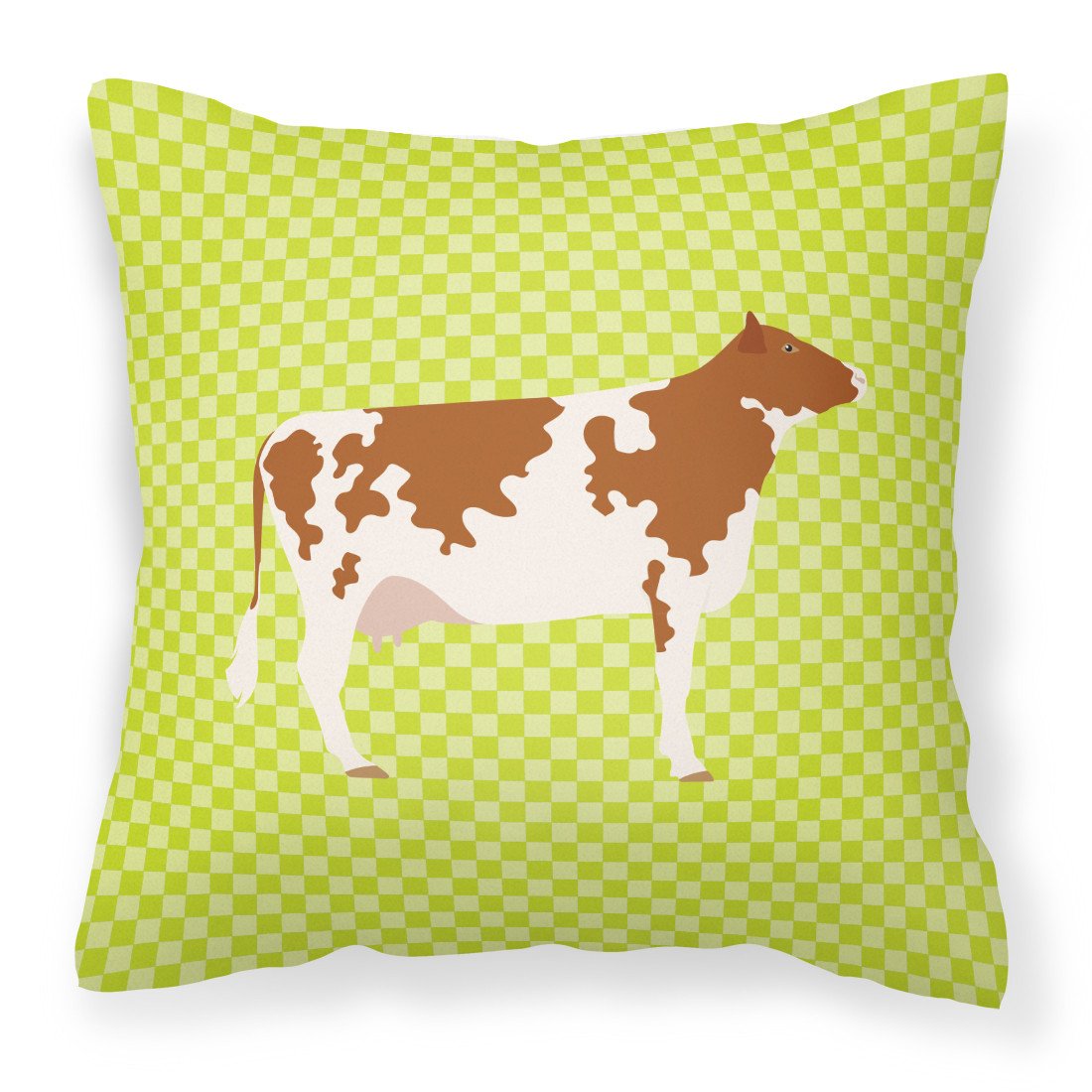 Ayrshire Cow Green Fabric Decorative Pillow BB7653PW1818 by Caroline&#39;s Treasures