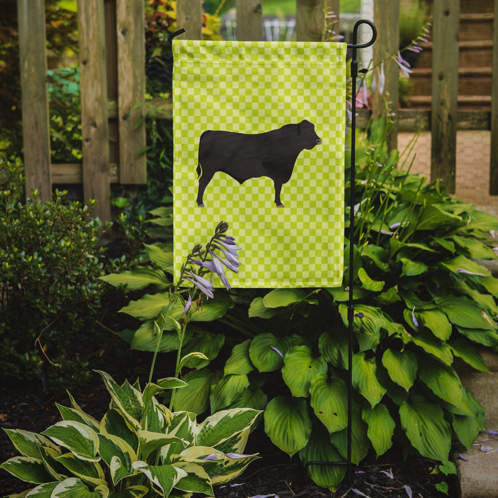 Black Angus Cow Green Flag Garden Size  the-store.com.