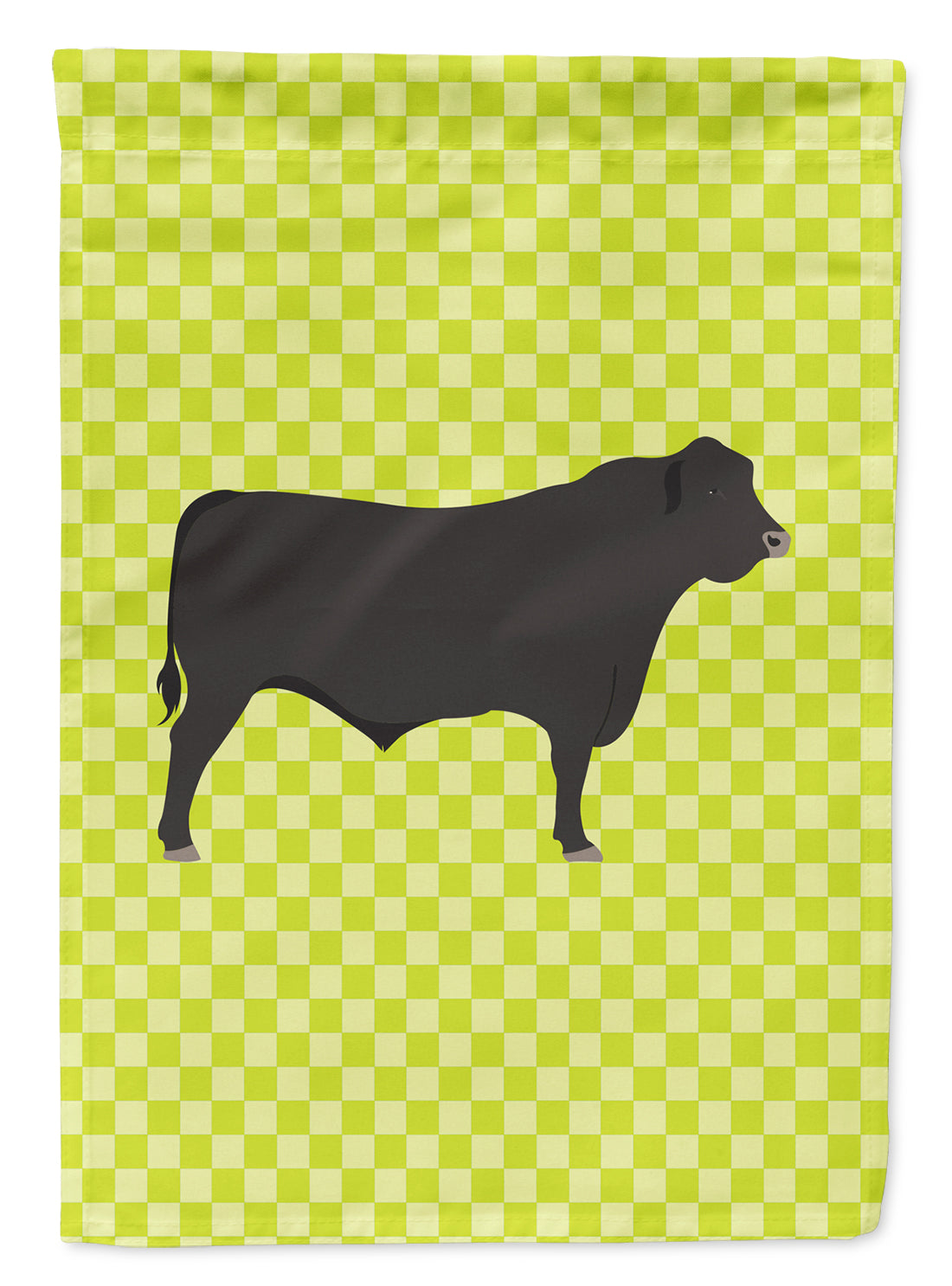 Black Angus Cow Green Flag Garden Size  the-store.com.