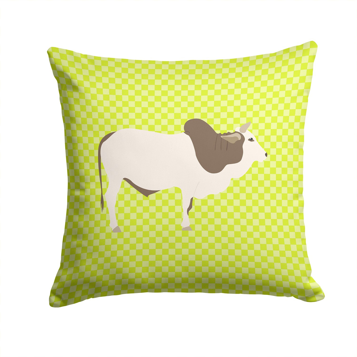 Malvi Cow Green Fabric Decorative Pillow BB7656PW1414 - the-store.com