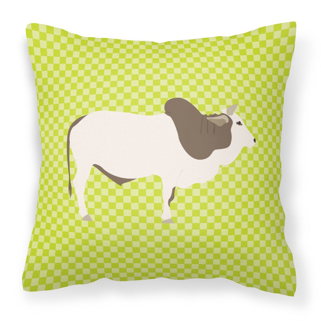 Malvi Cow Green Fabric Decorative Pillow BB7656PW1818 by Caroline&#39;s Treasures