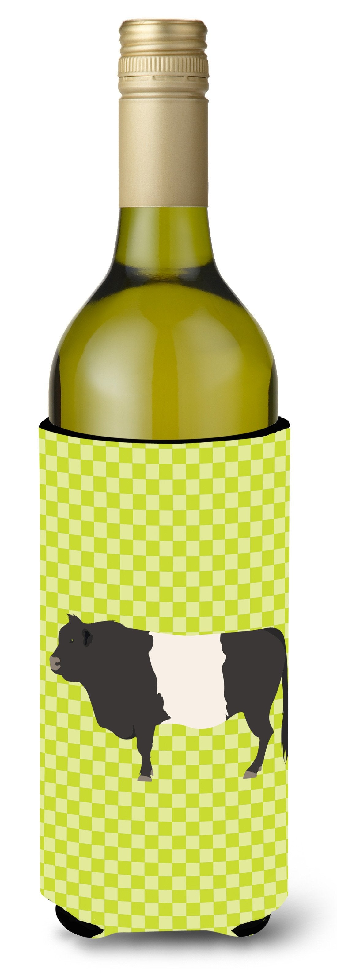 Belted Galloway Cow Green Wine Bottle Beverge Insulator Hugger BB7657LITERK by Caroline&#39;s Treasures