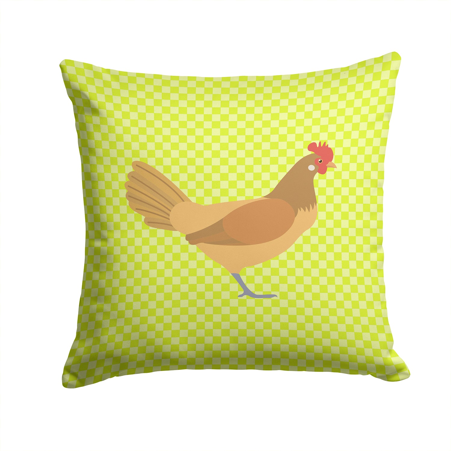 Frisian Friesian Chicken Green Fabric Decorative Pillow BB7658PW1414 - the-store.com