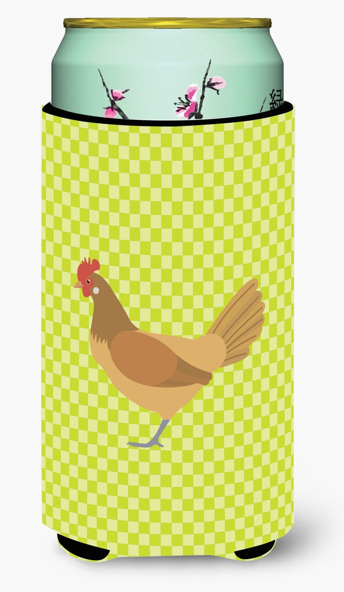 Frisian Friesian Chicken Green Tall Boy Beverage Insulator Hugger BB7658TBC by Caroline&#39;s Treasures
