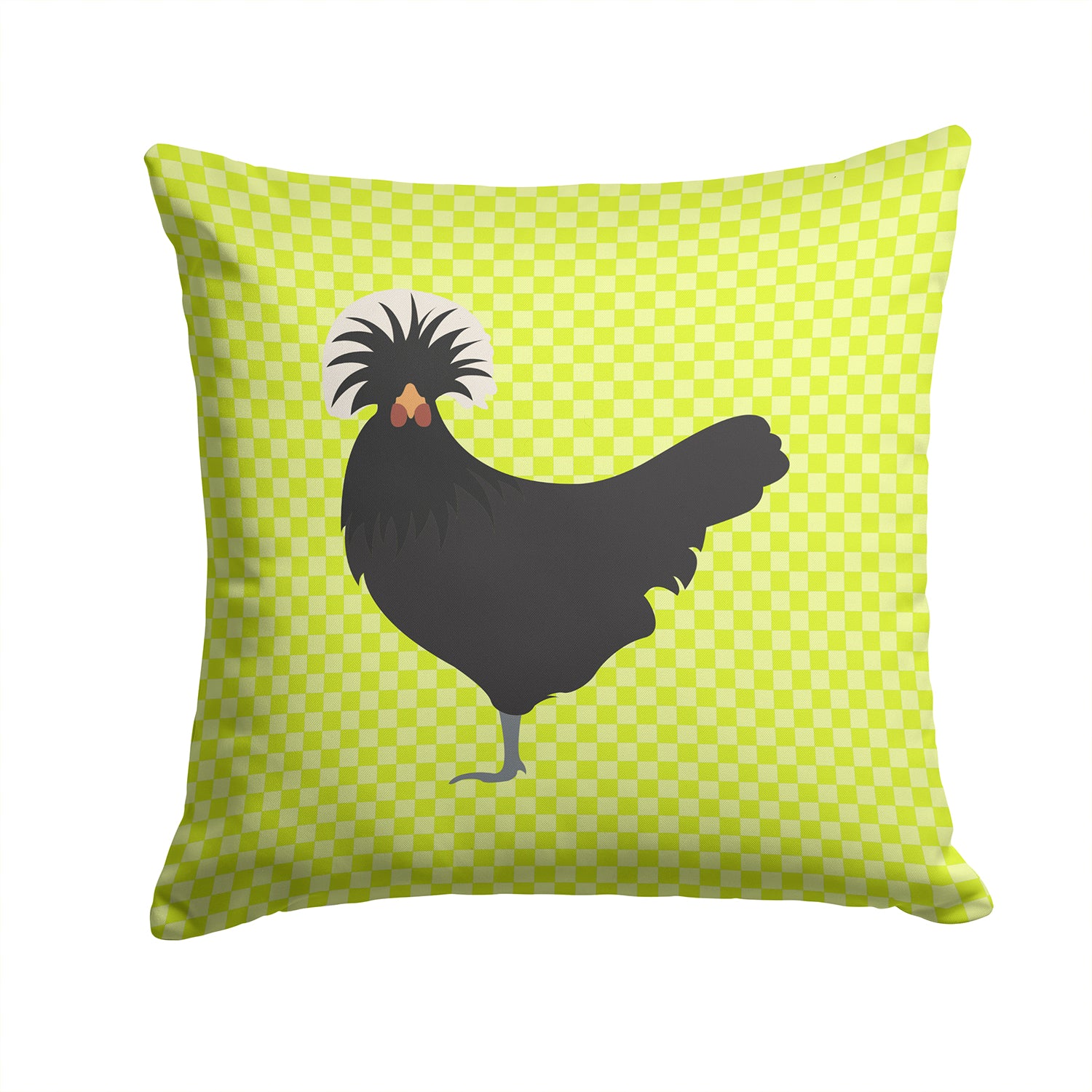 Polish Poland Chicken Green Fabric Decorative Pillow BB7660PW1414 - the-store.com