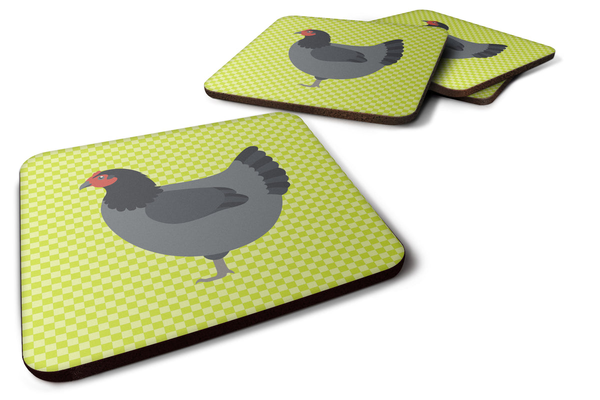 Jersey Giant Chicken Green Foam Coaster Set of 4 BB7661FC - the-store.com