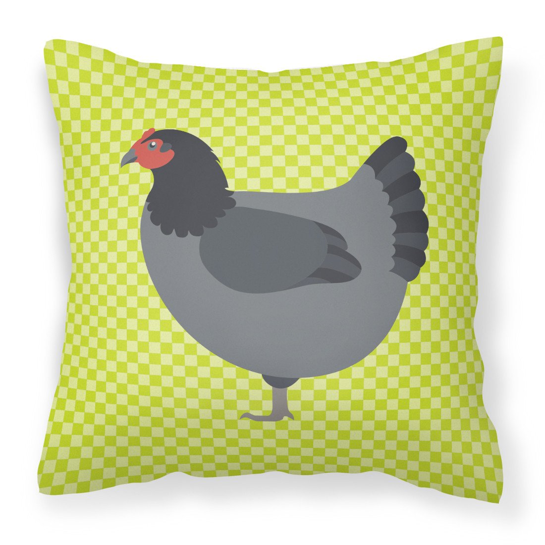 Jersey Giant Chicken Green Fabric Decorative Pillow BB7661PW1818 by Caroline&#39;s Treasures