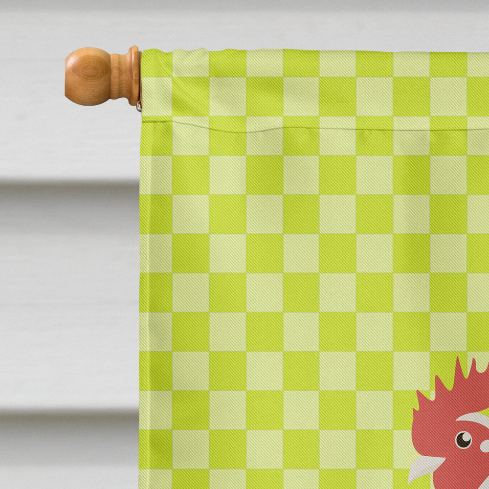 German Langshan Chicken Green Flag Canvas House Size BB7663CHF  the-store.com.