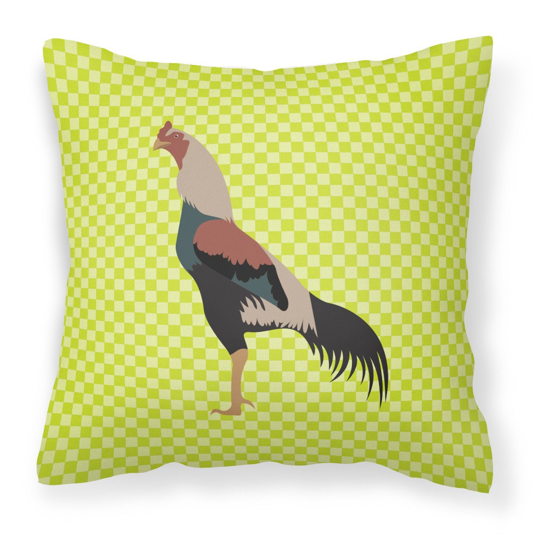 Kulang Chicken Green Fabric Decorative Pillow BB7664PW1818 by Caroline&#39;s Treasures