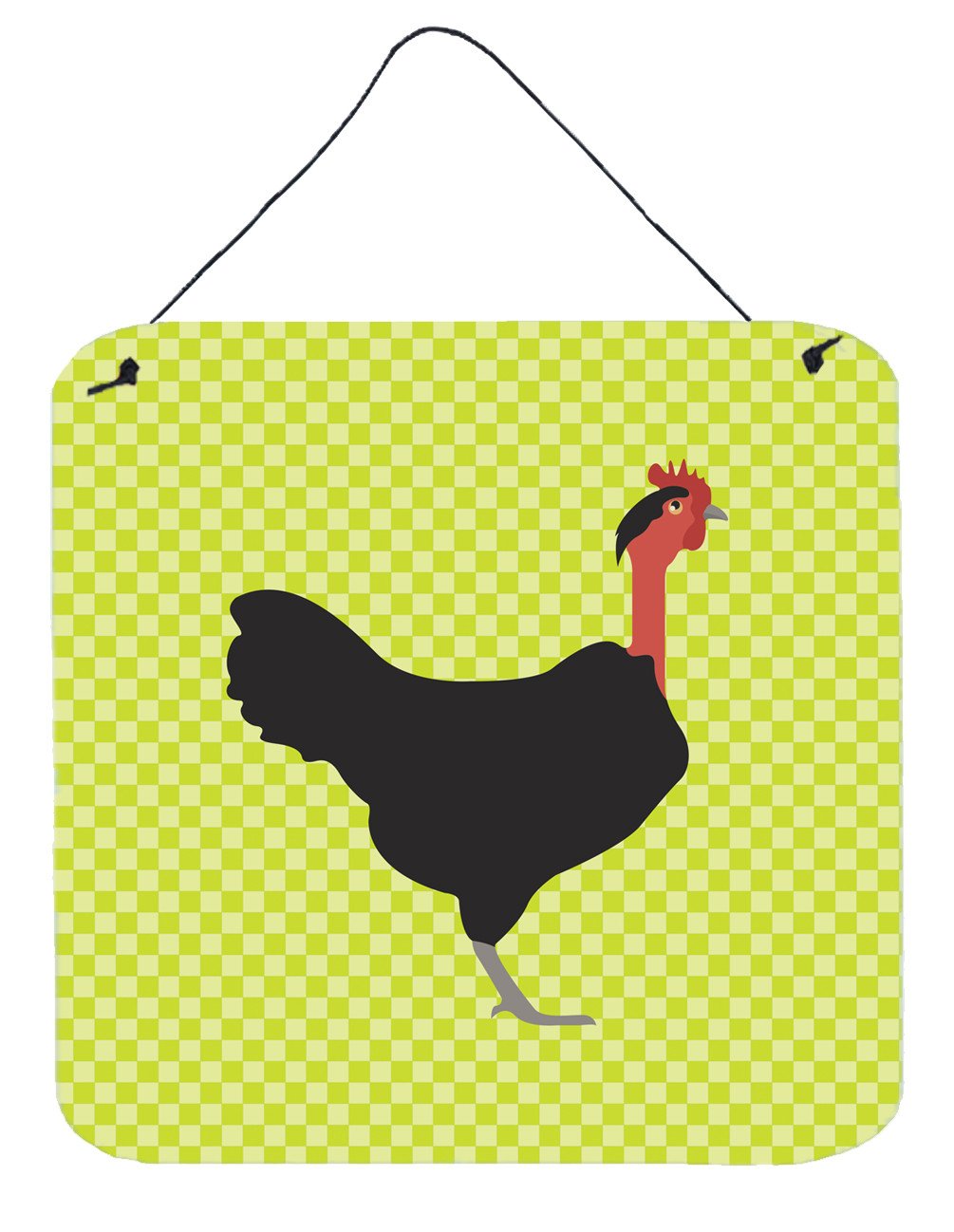 Naked Neck Chicken Green Wall or Door Hanging Prints BB7665DS66 by Caroline&#39;s Treasures