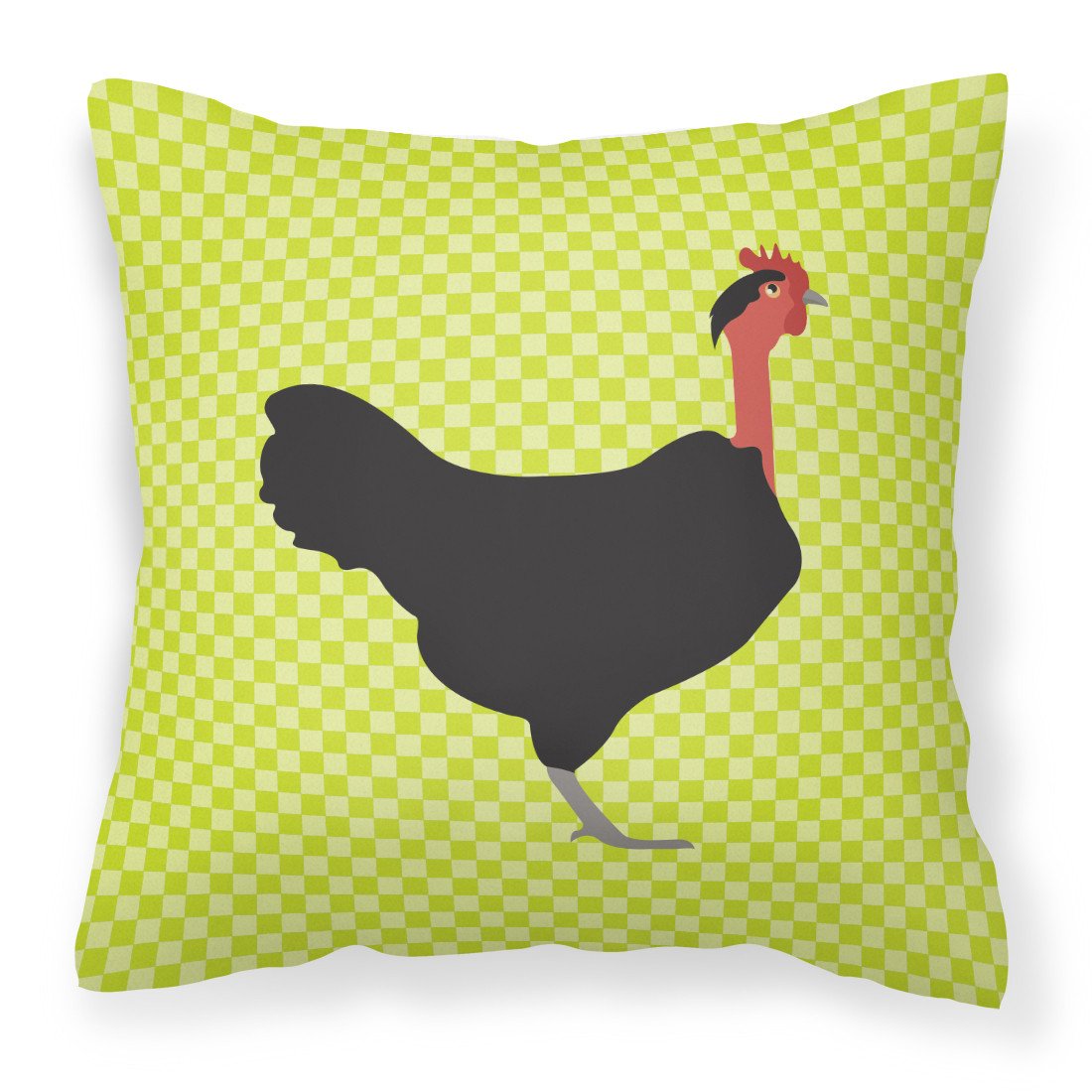 Naked Neck Chicken Green Fabric Decorative Pillow BB7665PW1818 by Caroline&#39;s Treasures