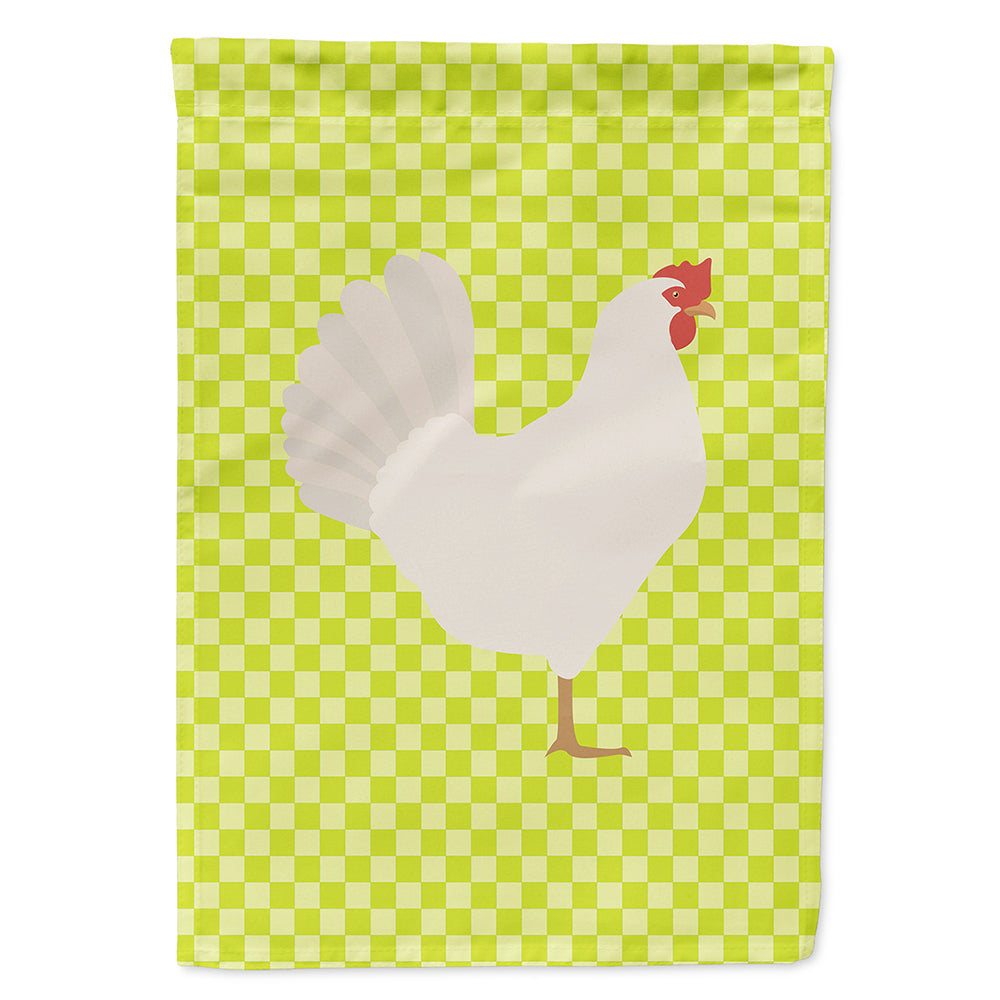 Leghorn Chicken Green Flag Canvas House Size BB7666CHF