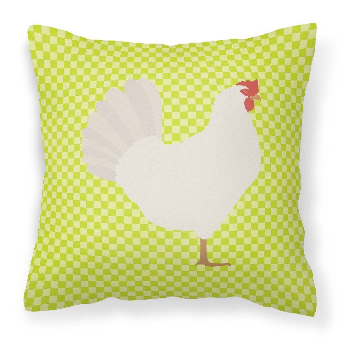 Leghorn Chicken Green Fabric Decorative Pillow BB7666PW1818 by Caroline&#39;s Treasures
