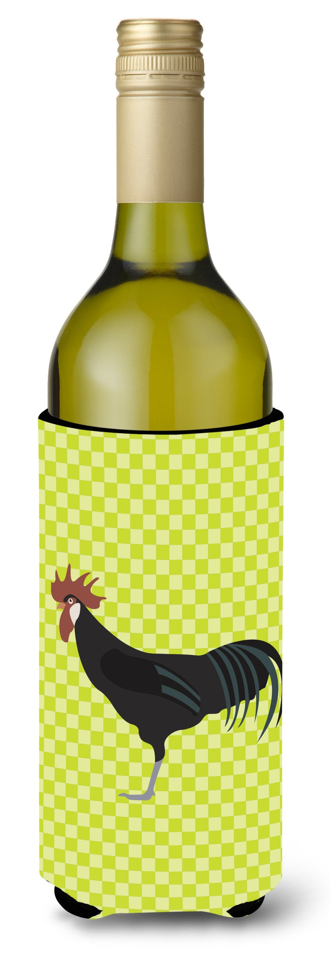 Minorca Ctalalan Chicken Green Wine Bottle Beverge Insulator Hugger BB7667LITERK by Caroline&#39;s Treasures