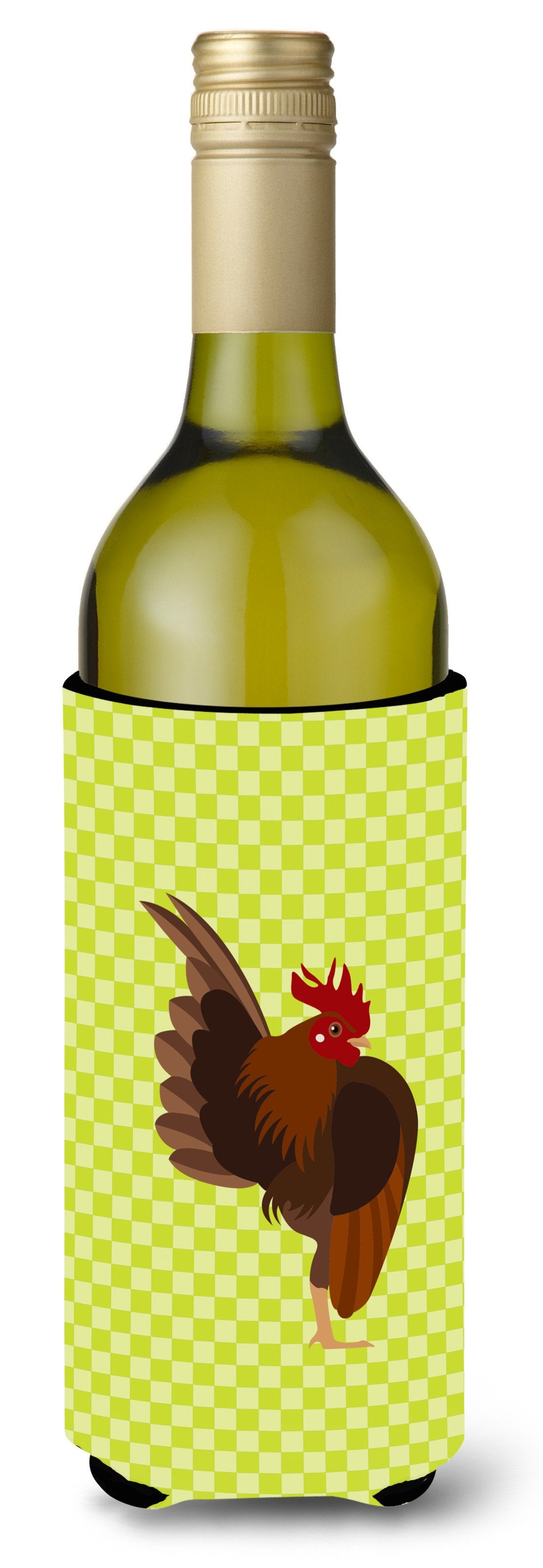 Malaysian Serama Chicken Green Wine Bottle Beverge Insulator Hugger BB7668LITERK by Caroline's Treasures