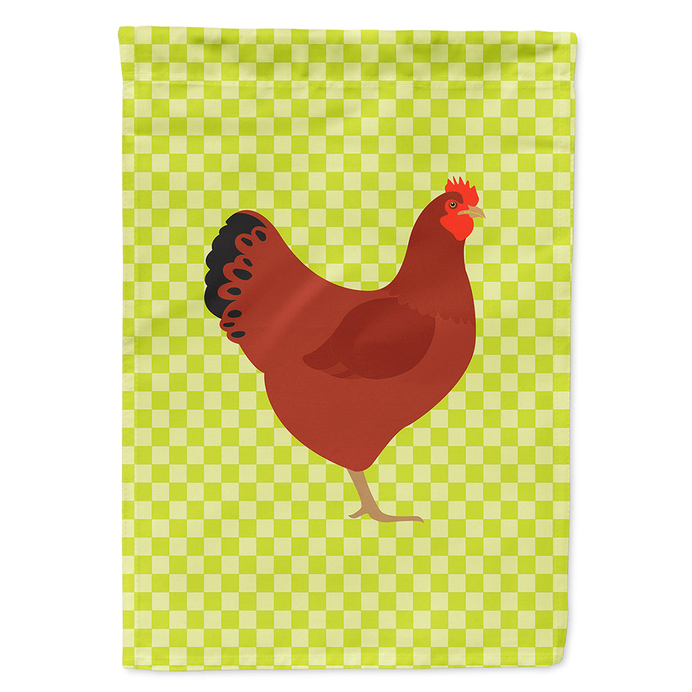 New Hampshire Red Chicken Green Flag Canvas House Size BB7669CHF  the-store.com.
