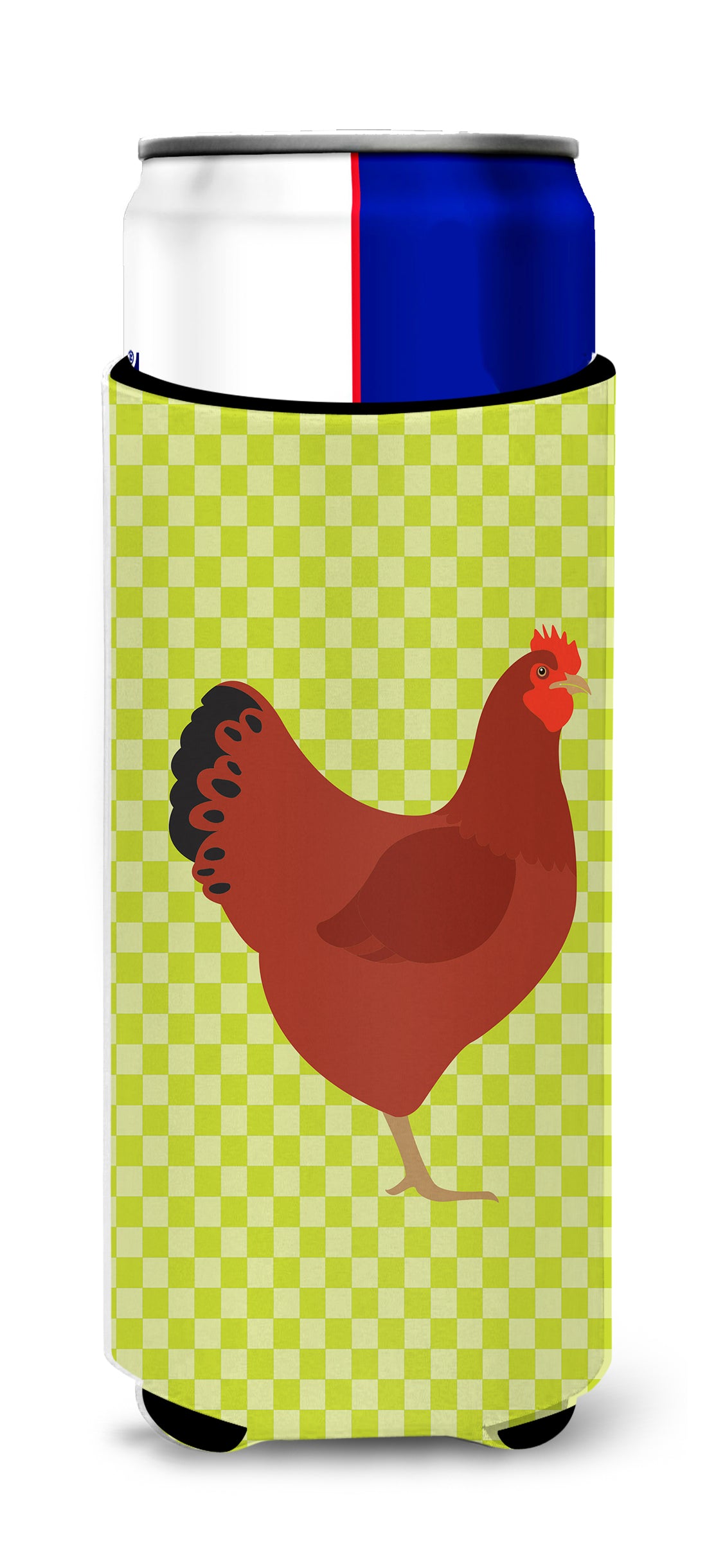 New Hampshire Red Chicken Green  Ultra Hugger for slim cans