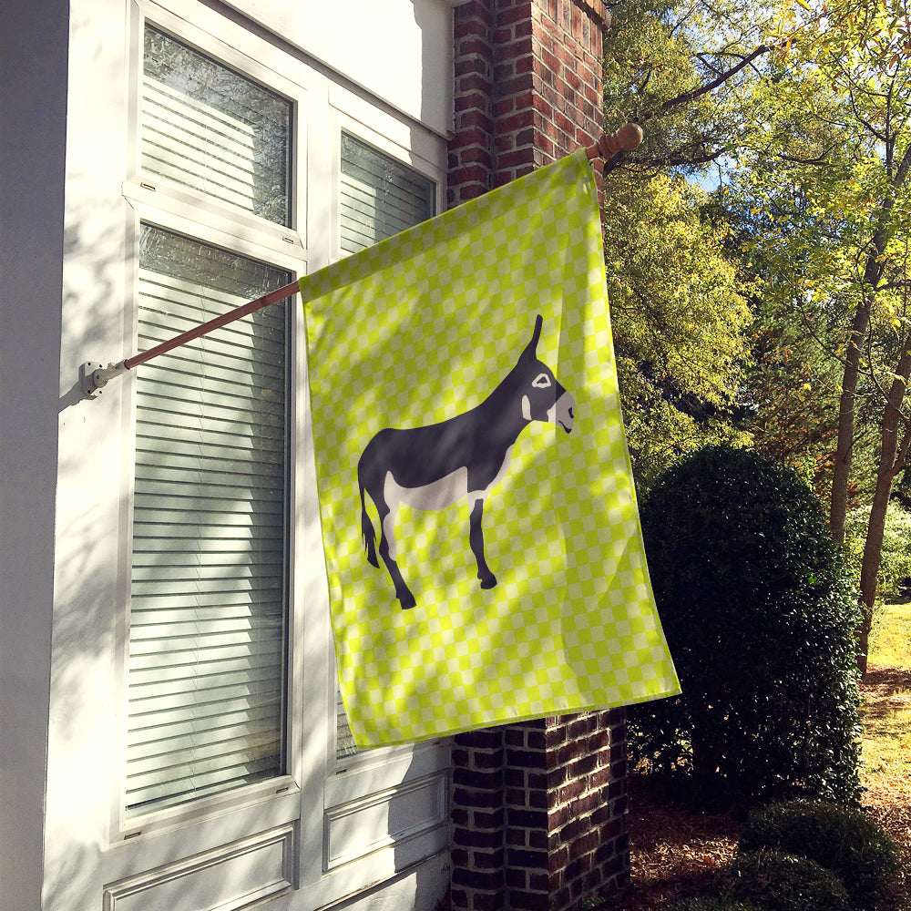 American Mammoth Jack Donkey Green Flag Canvas House Size BB7670CHF
