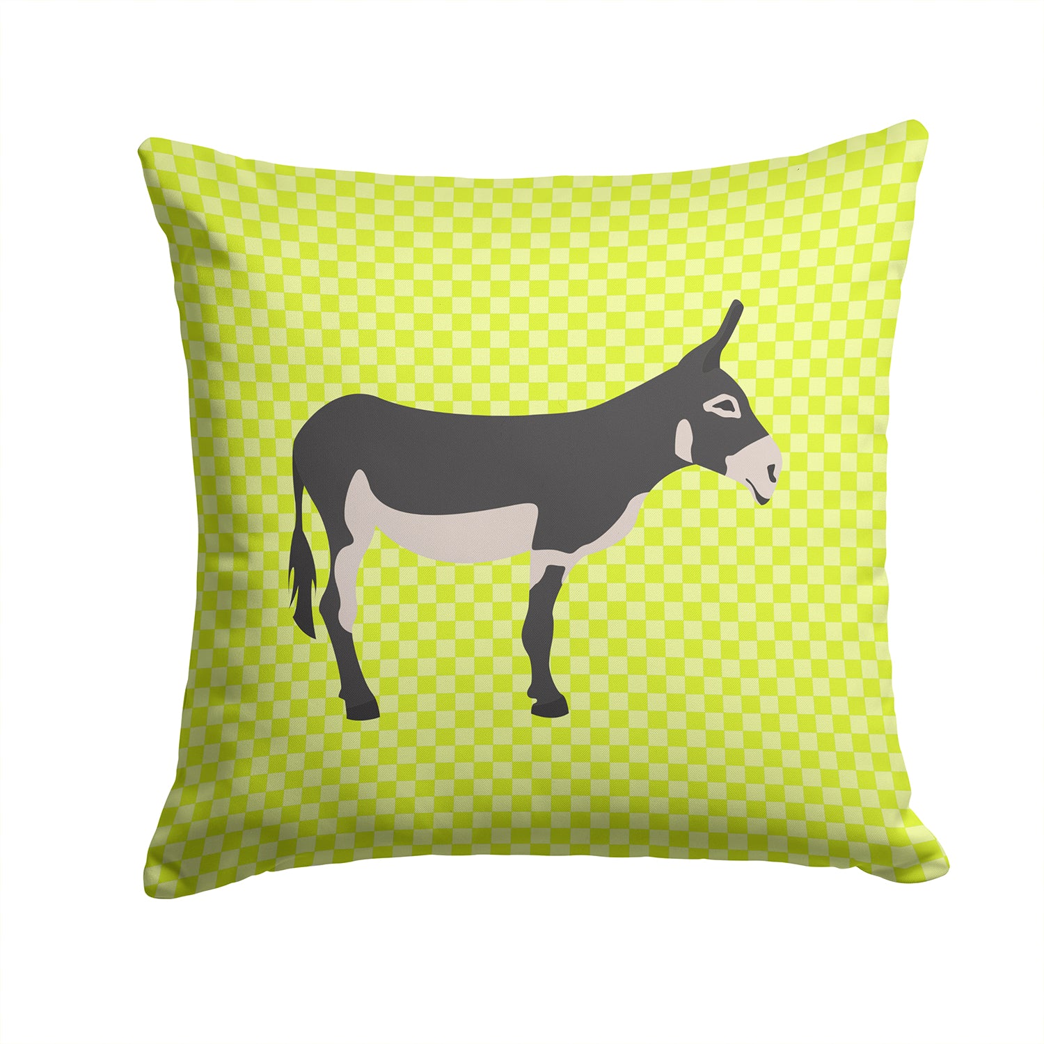American Mammoth Jack Donkey Green Fabric Decorative Pillow BB7670PW1414 - the-store.com