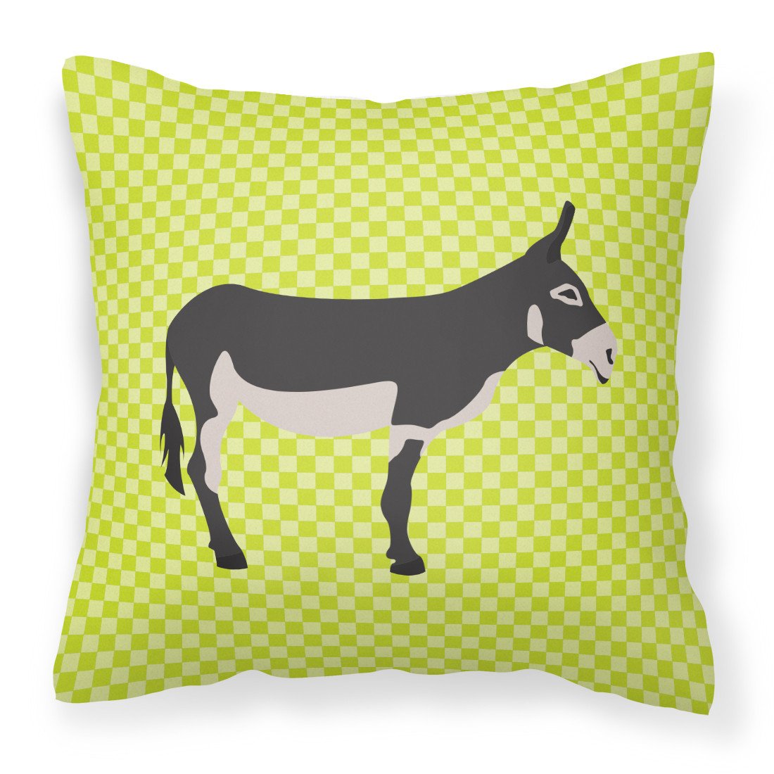 American Mammoth Jack Donkey Green Fabric Decorative Pillow BB7670PW1818 by Caroline&#39;s Treasures