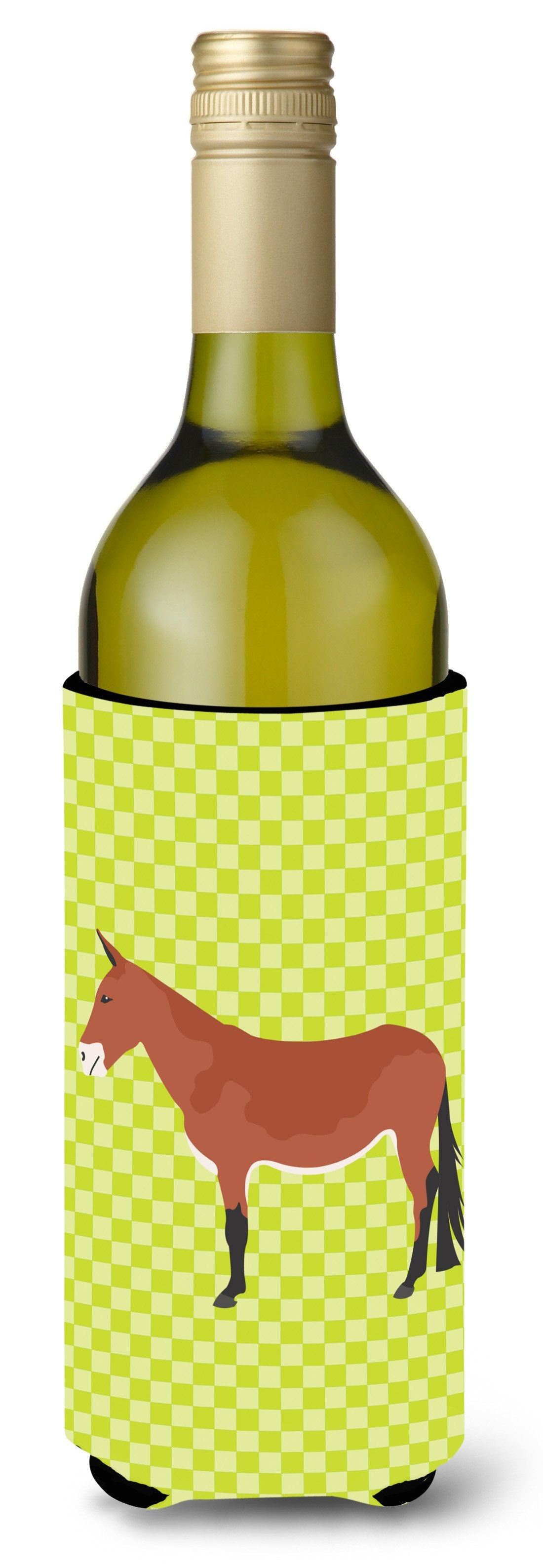 Mule Green Wine Bottle Beverge Insulator Hugger BB7671LITERK by Caroline's Treasures